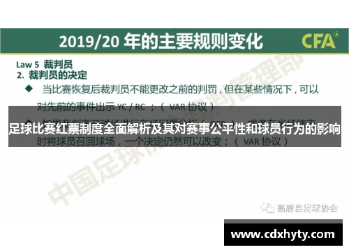 足球比赛红票制度全面解析及其对赛事公平性和球员行为的影响
